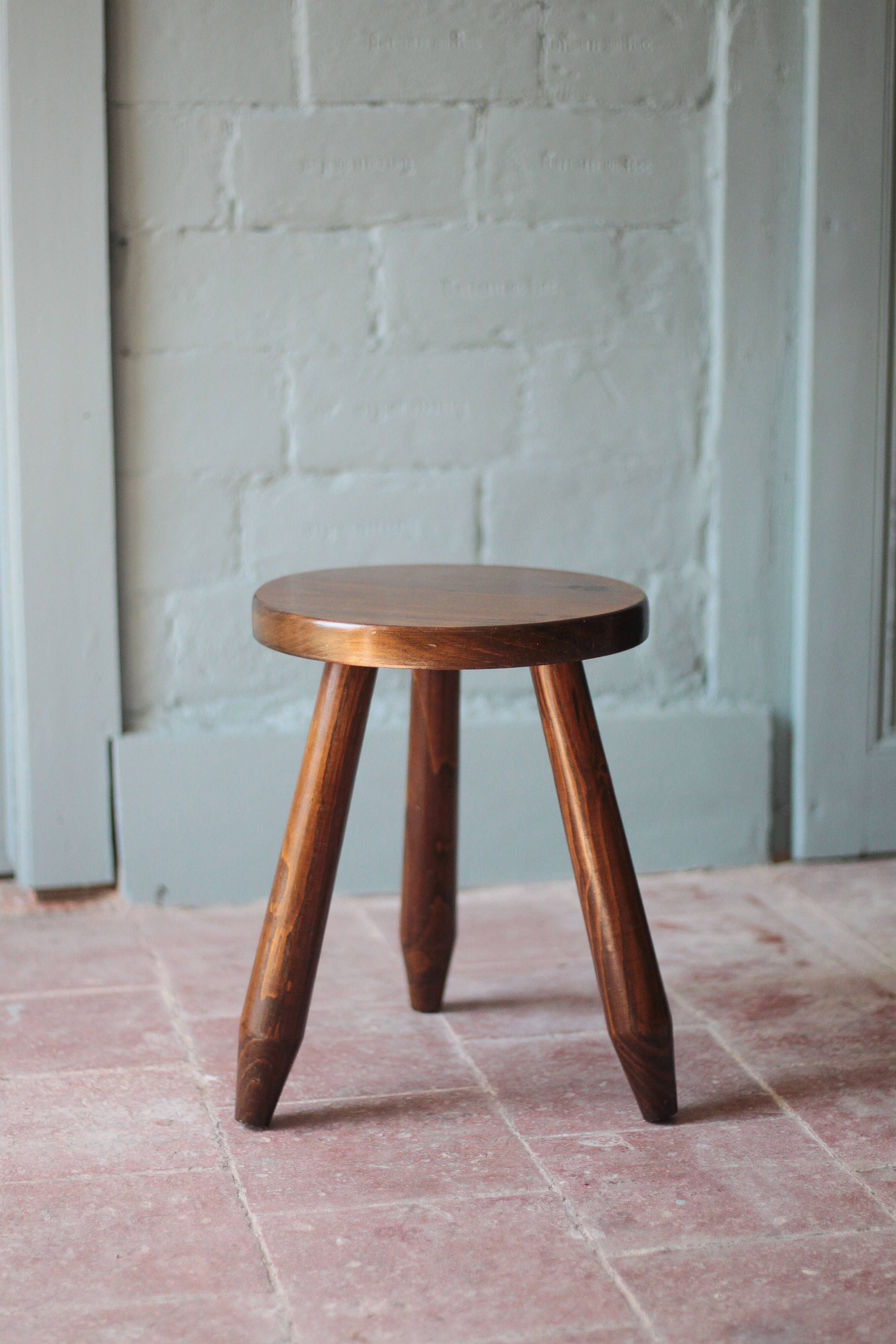 Vintage stool, tripod wooden stool, occasional stool, plant stand,