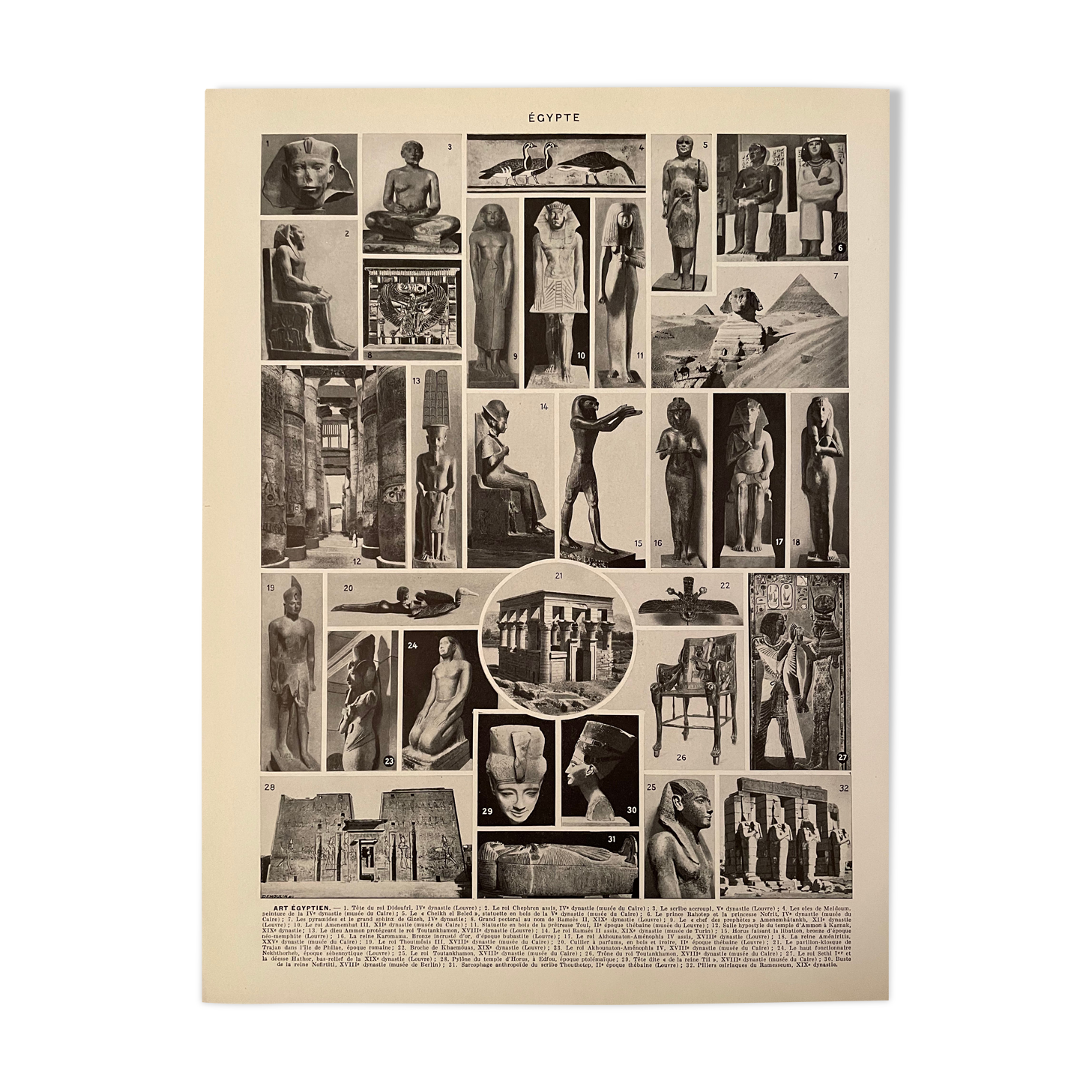 Photographic plate on Egypt from 1928