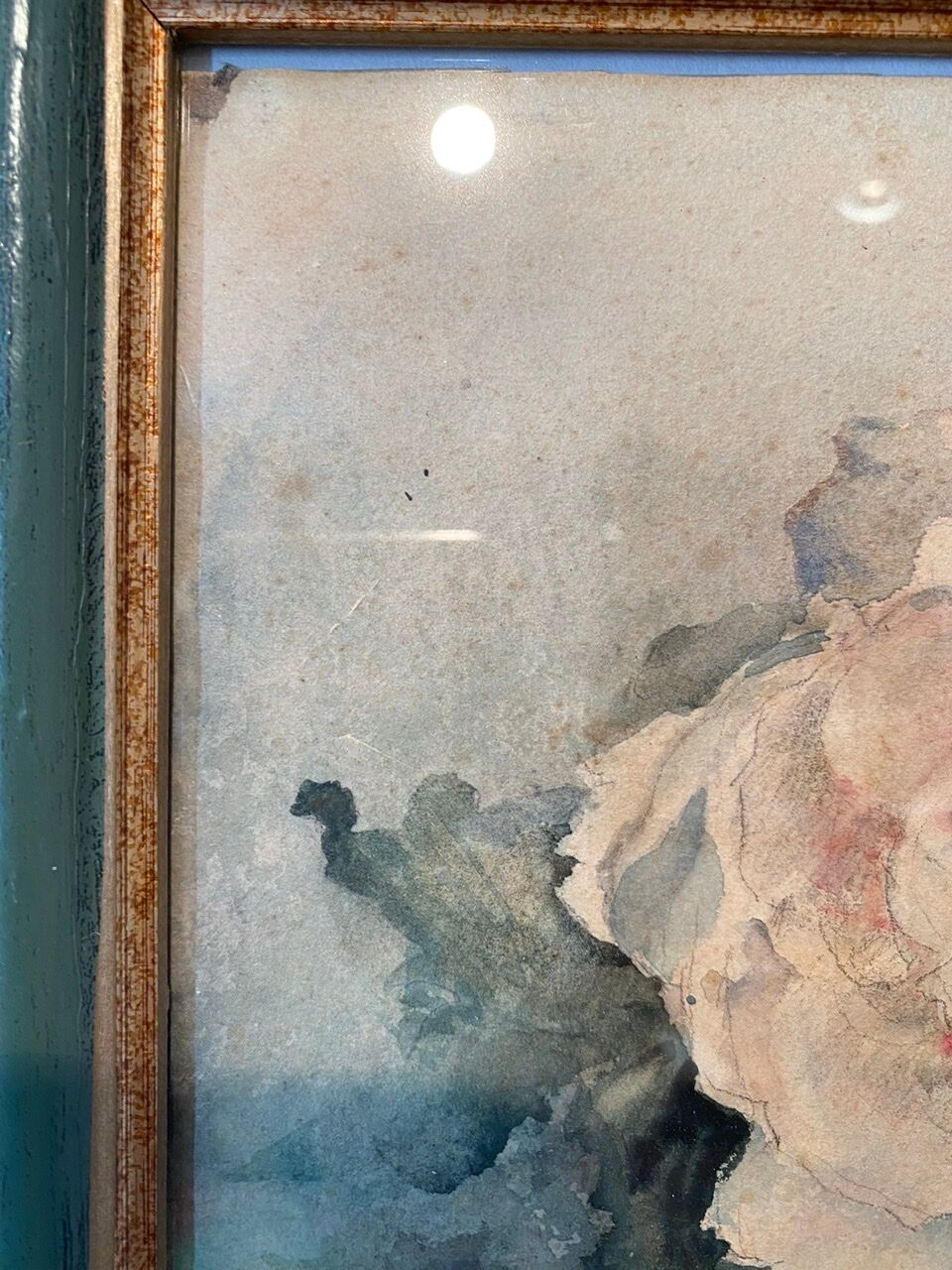 Tableau ancien, nature morte aux roses, XX siècle