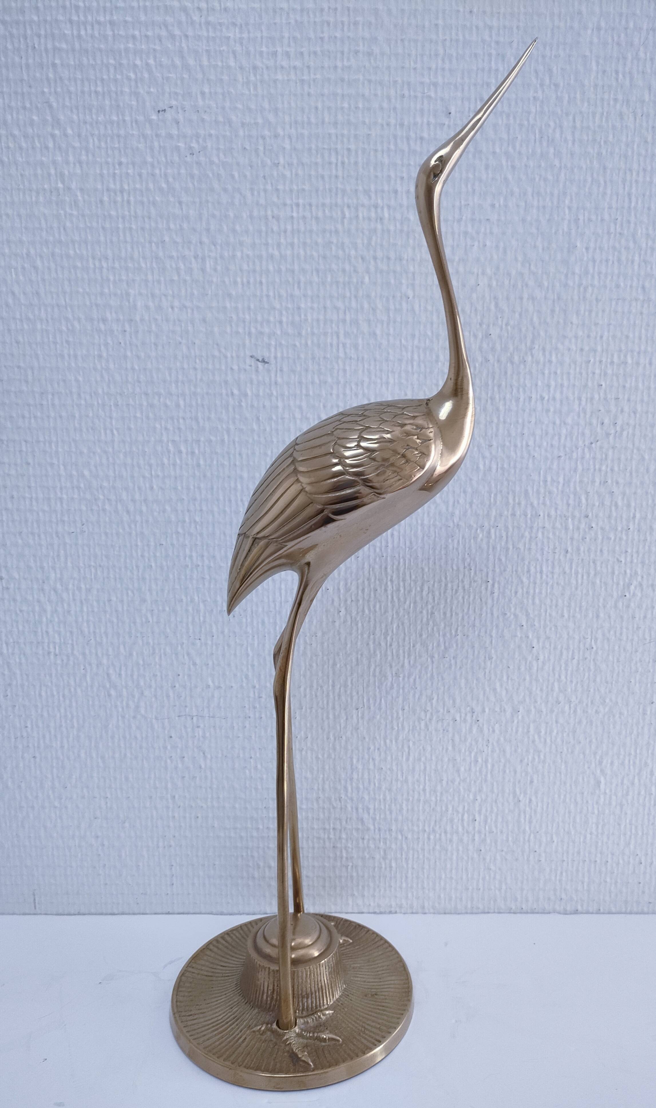 Two solid brass XL birds H. 48 cm