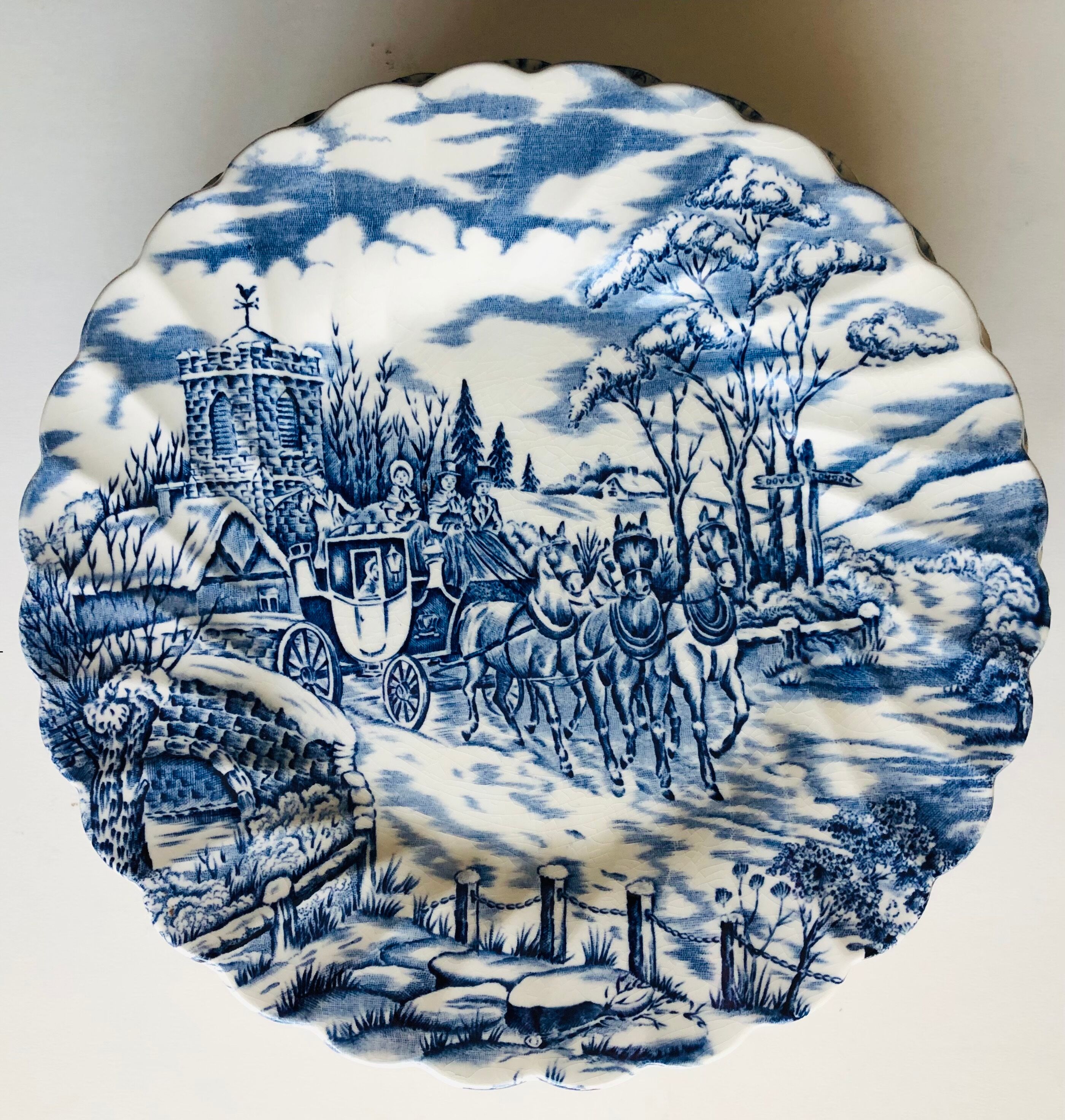 12 English dessert plates