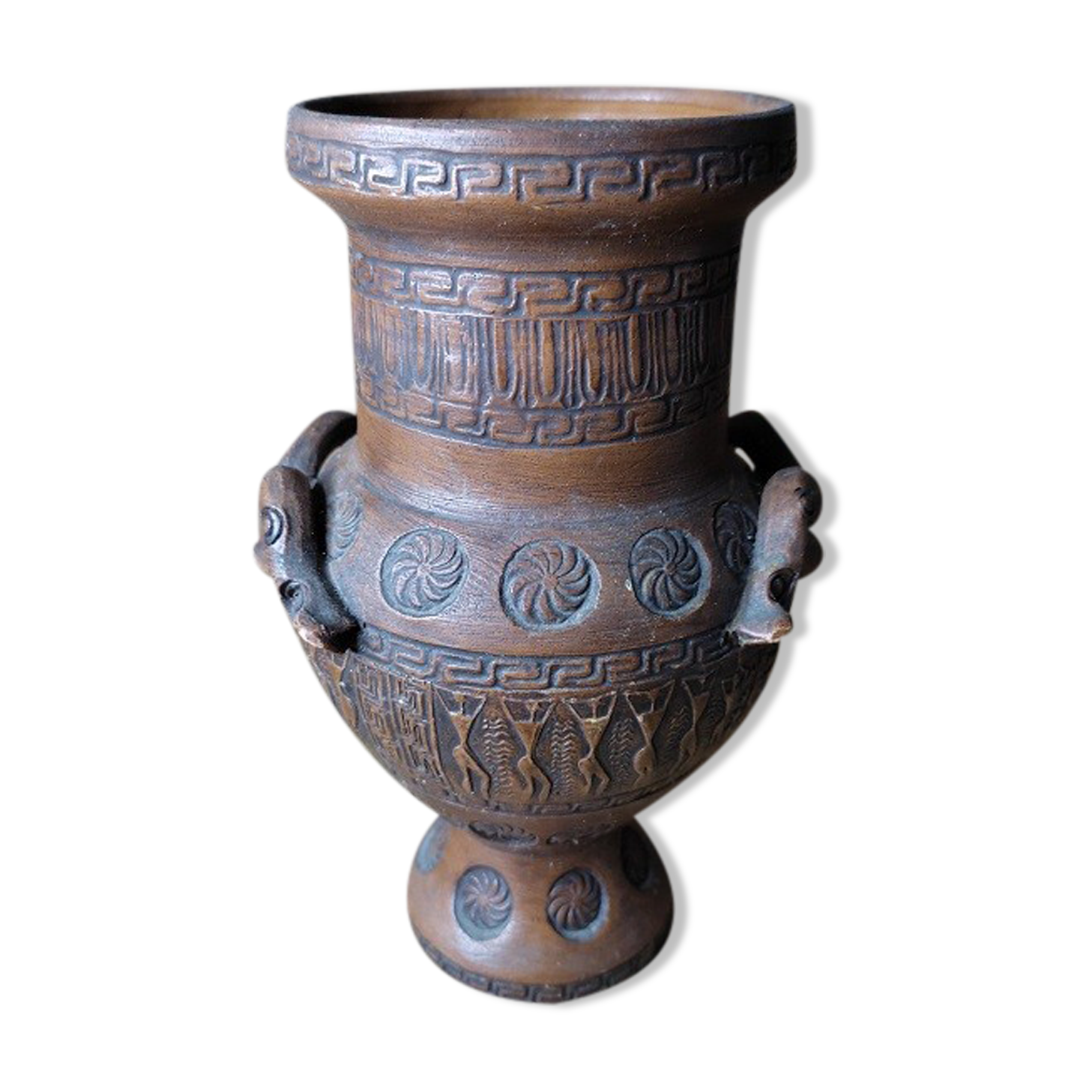 Vase pot en terre cuite grecque décoration ancienne vintage