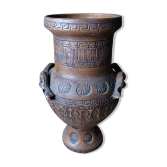Greek terracotta pot vase vintage antique decoration