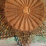 Rattan sun mirror from the 60s/70s
