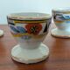 Set of four Art Deco porcelain egg cups from the 1930s.