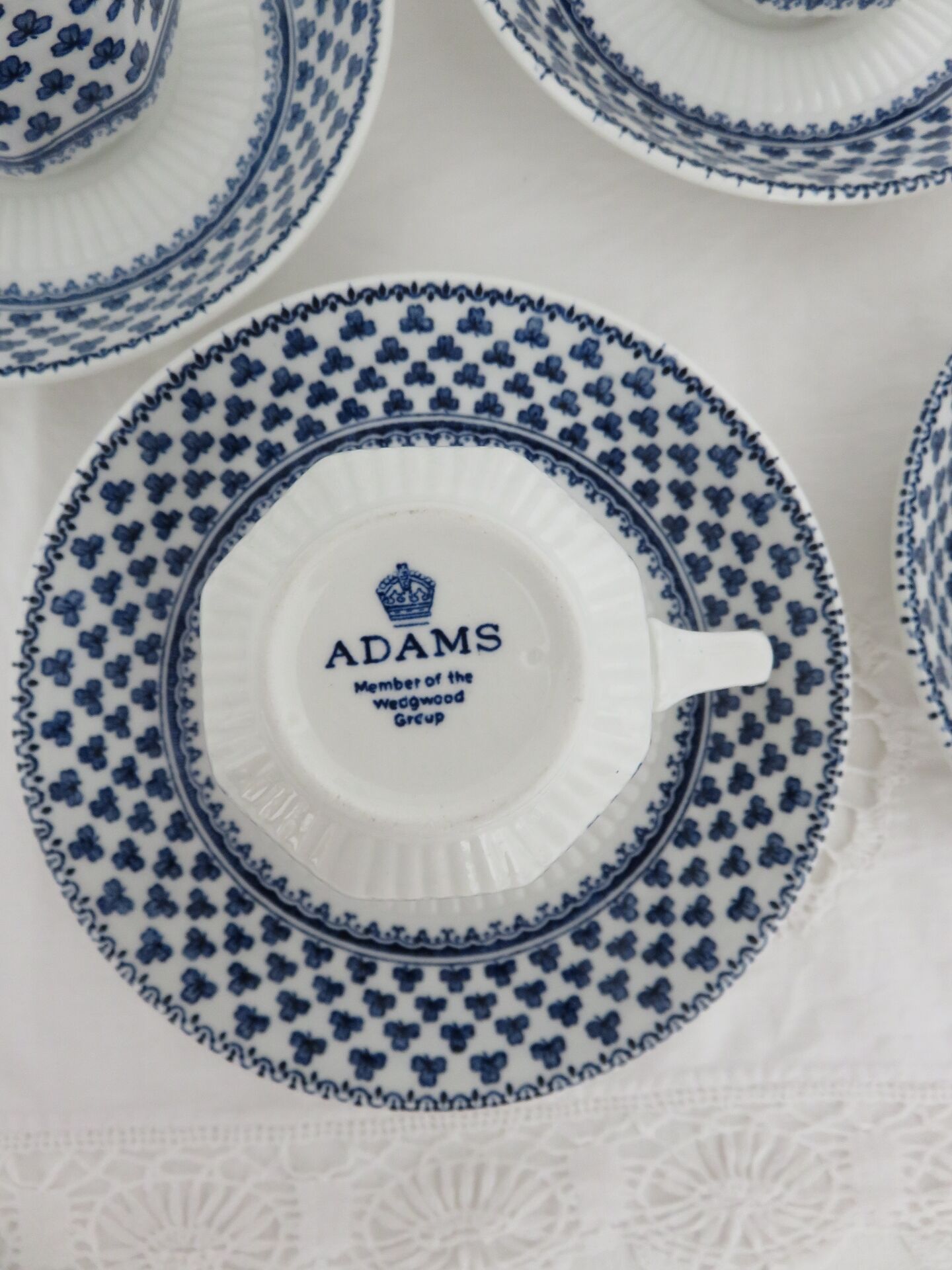 Service for 6 cups and saucers Adams England / Vintage English tableware