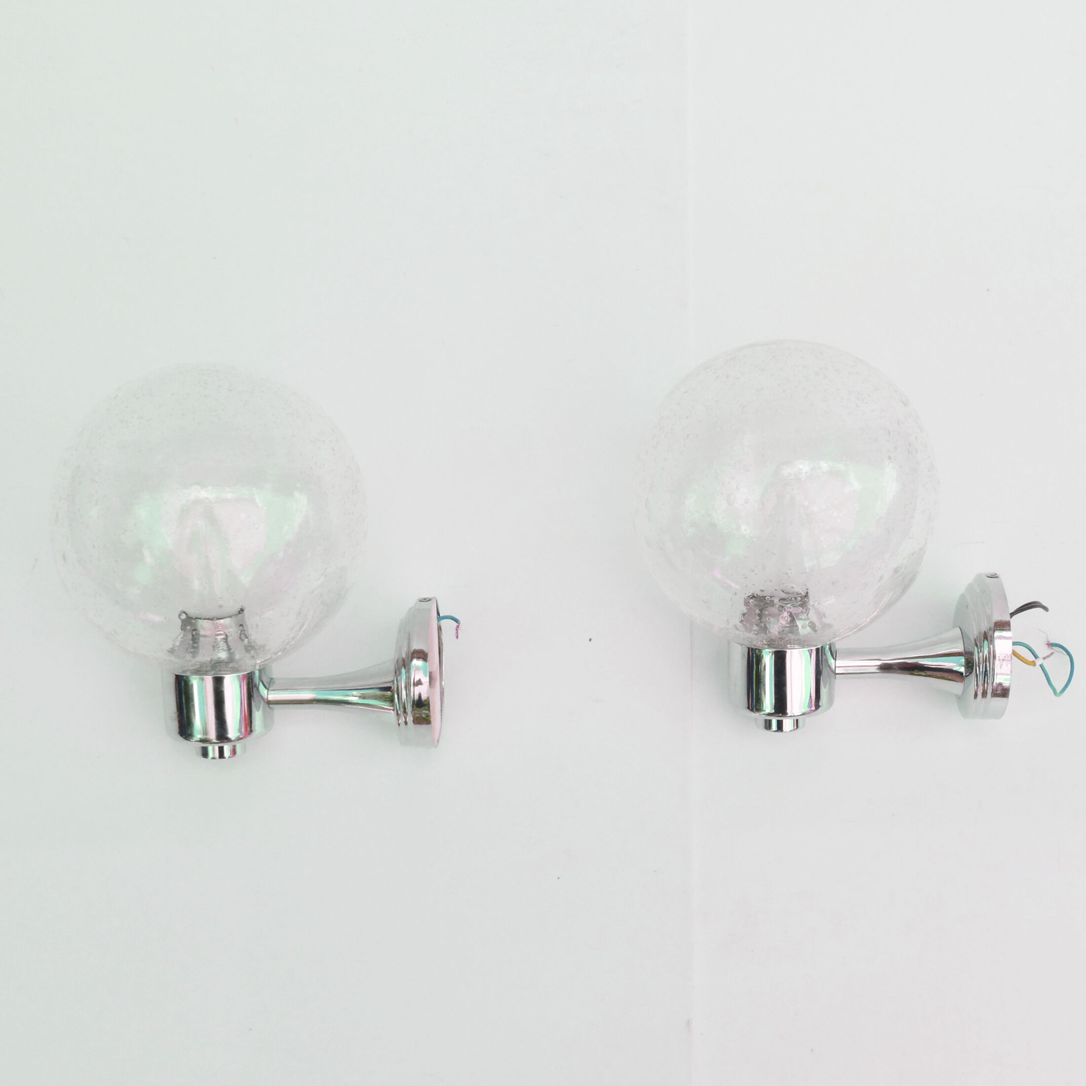 1980s pair of wall lamps, Karl Lenz, Germany