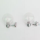 1980s pair of wall lamps, Karl Lenz, Germany