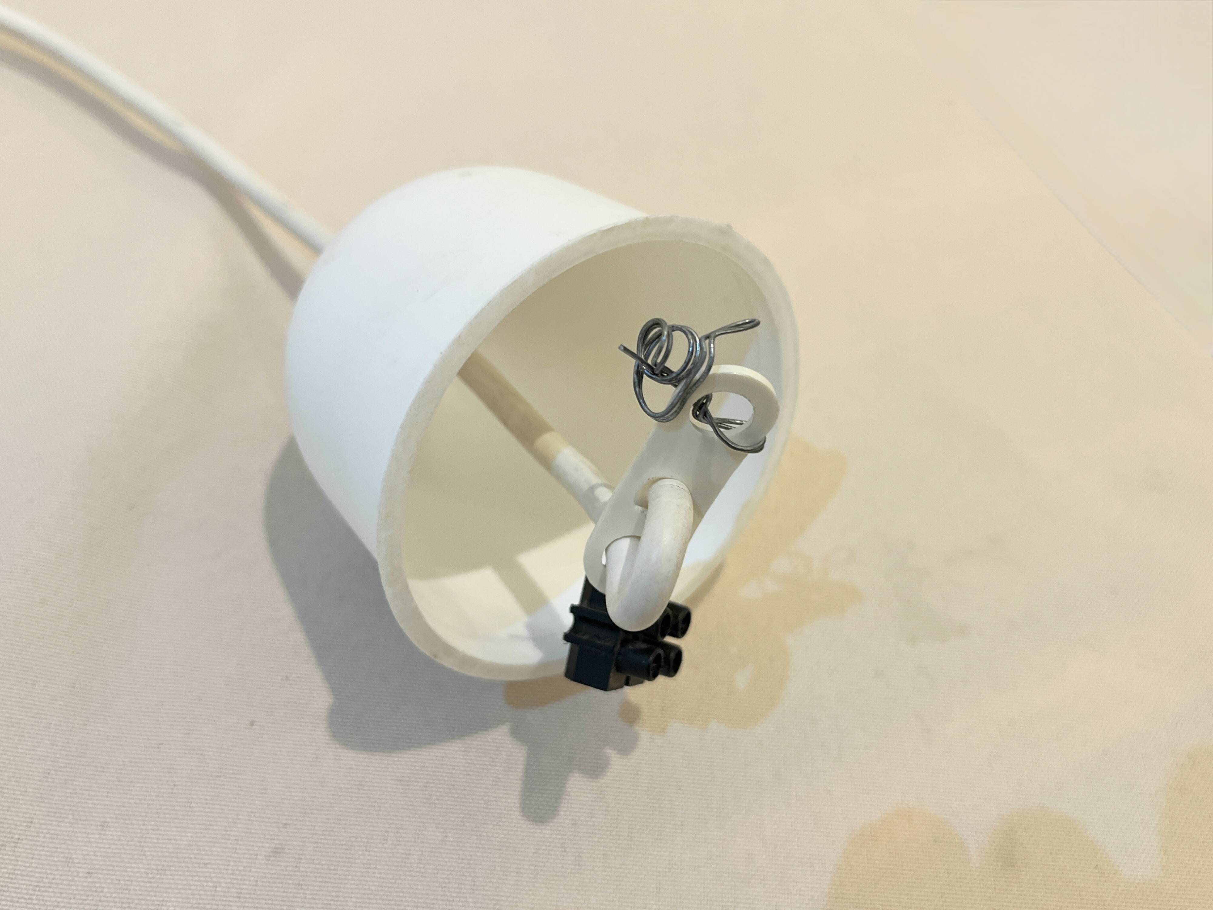 Opaline pendant light in white glass from the 60s and 70s vintage Free form