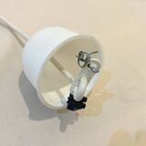 Opaline pendant light in white glass from the 60s and 70s vintage Free form