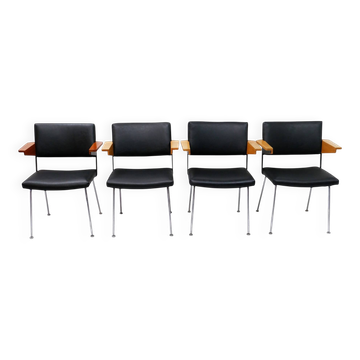 Set of 4 arm chairs by A. Cordemeyer for Gispen