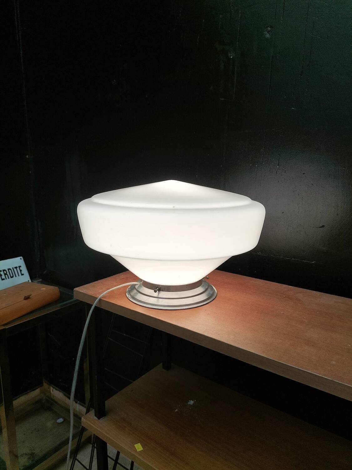 Lampe opaline art déco