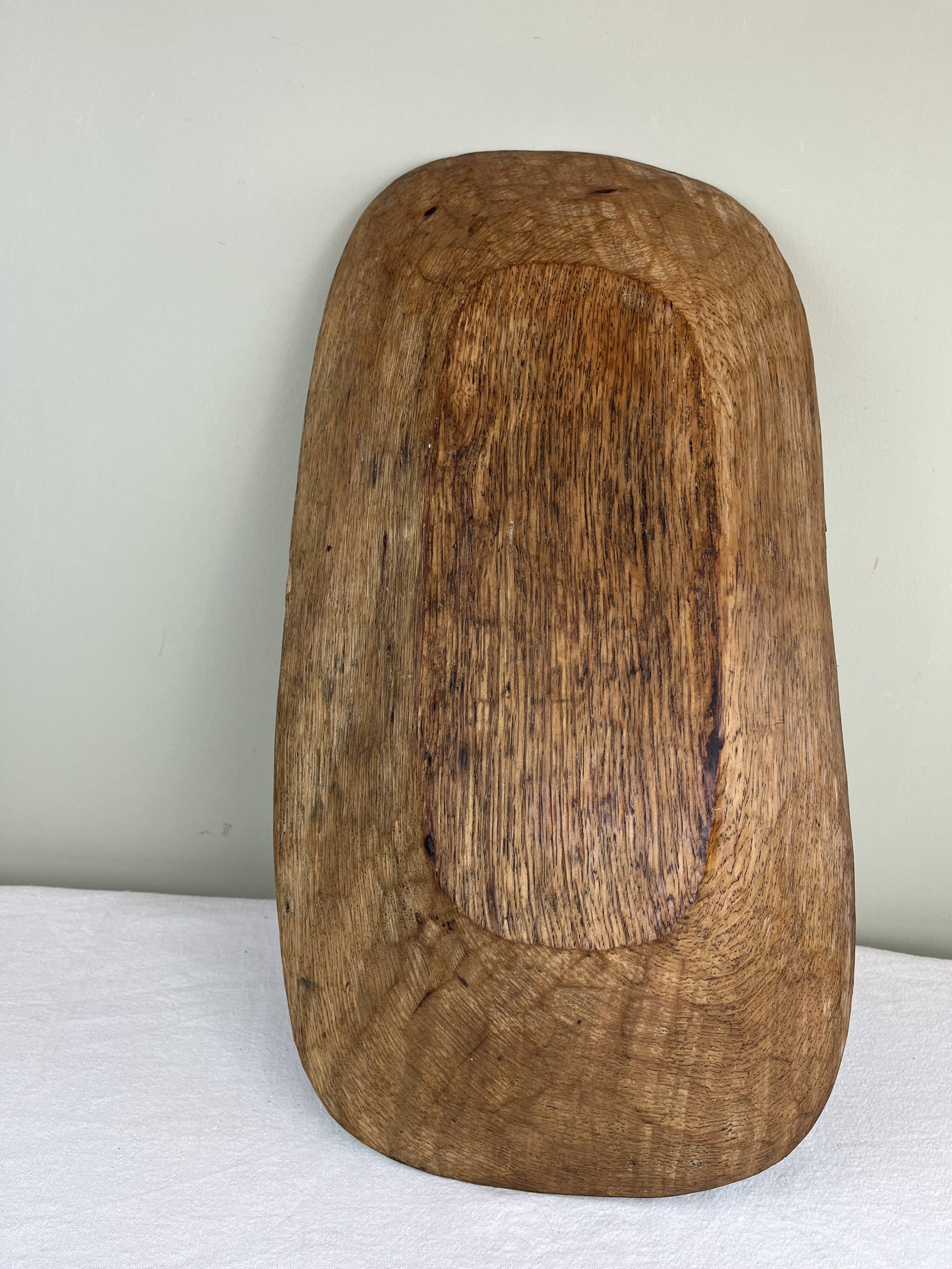 antique carved wooden catchall