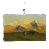 Peinture ancienne signée E. Spreafico, huile sur toile, Italie, XIXe siècle