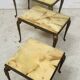Set of three nesting tables in onyx and brass, 20th century.