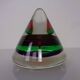 Sommerso Murano Cone Glass Paperweight, Italy, 1970s