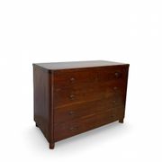 Commode en noyer burl art déco italien, années 1850.