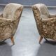 Pair of armchairs flower 50s