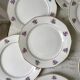 10 flat plates Digoin Sarreguemines model small flowers 50s
