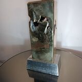 Brutalist bronze lamp by David Marshall 1980