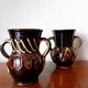 Pair of vintage 1960 ceramic vases