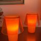 Paire de lampes de table orange Ikea Gavik design 90's