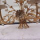 Lustre vintage des années 60 métal doré