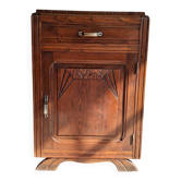 Meuble Art Déco années 1930 – Sculpté, metal, bois massif