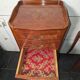 Pair of Louis XV style bedside tables in marquetry.
