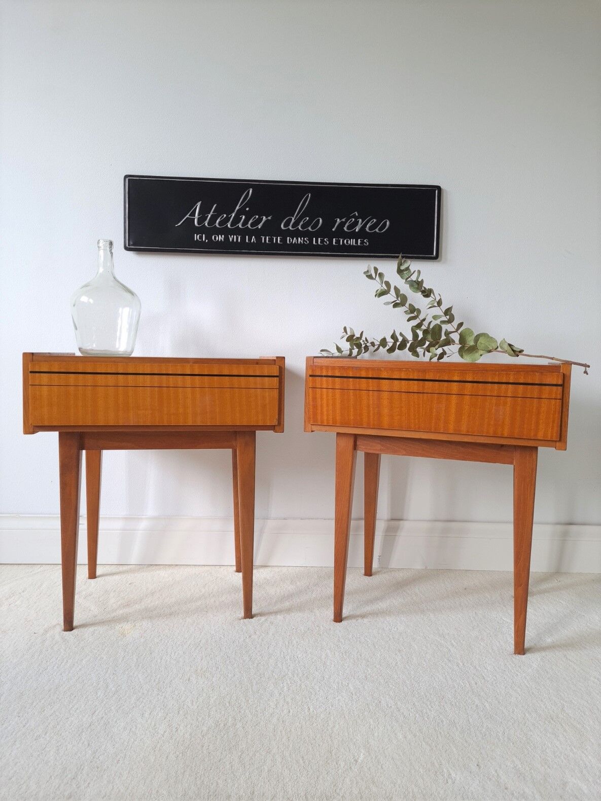 Pair of scandinavian bedside tables