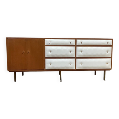 Enfilade Regy en teck design Roger Landault vintage années 60 70