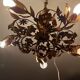 Vintage chandelier in gilded metal