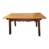 Table de ferme, en chêne massif, esprit chalet