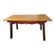 Farmhouse table, in solid oak, chalet style