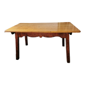 Table de ferme, en chêne massif, esprit chalet