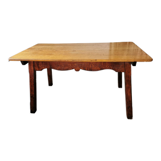 Farmhouse table, solid oak, chalet spirit