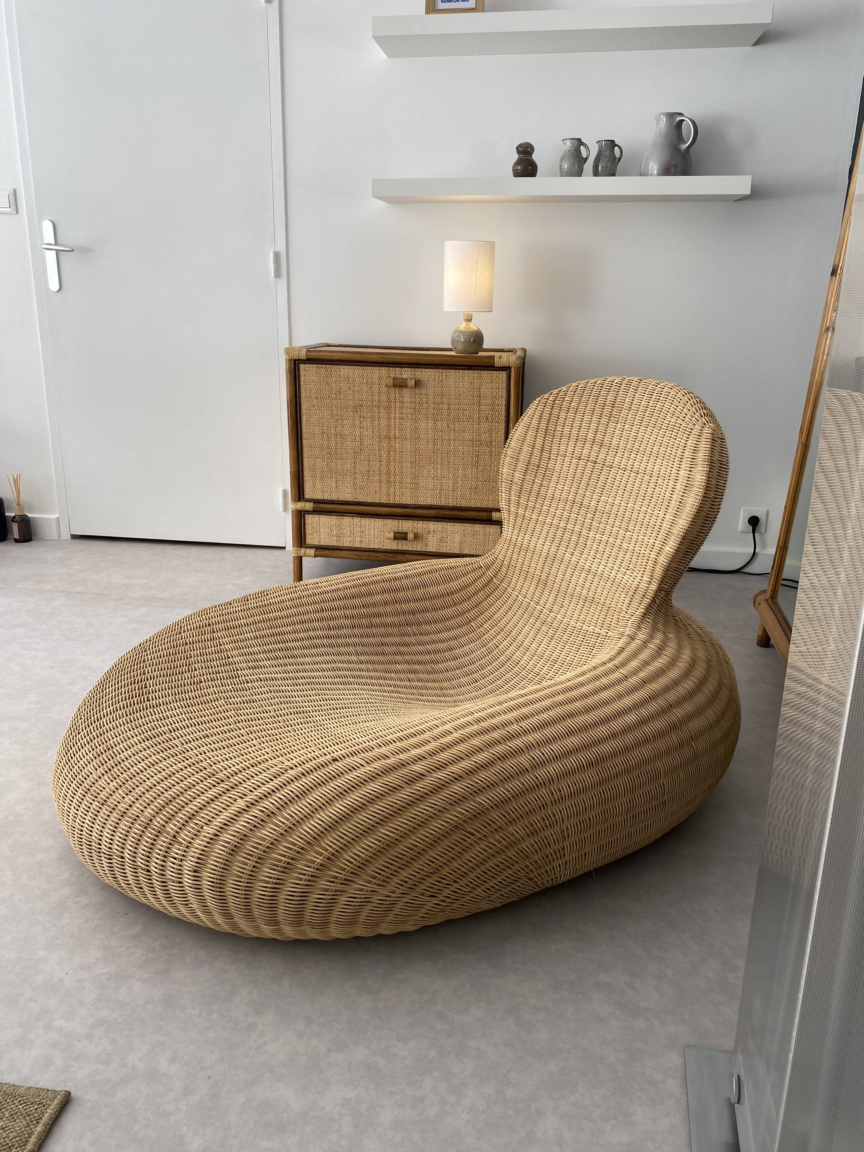 Storvik rattan lounge chair by Carl Ojerstam, 2000s