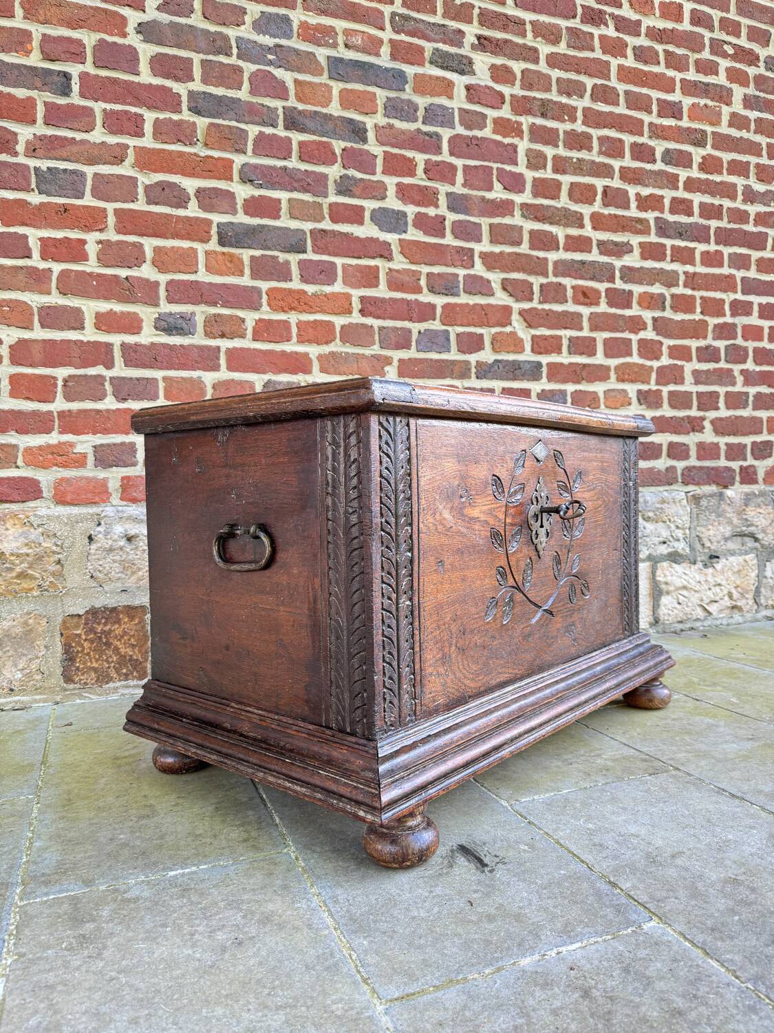 Chest In High Period Oak From XVII Eme Century