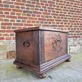 Chest In High Period Oak From XVII Eme Century