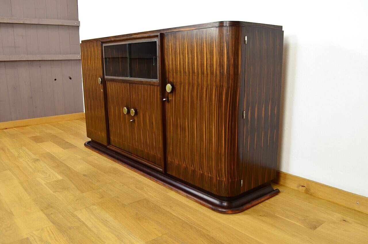 Sumptuous Art Deco 1930s Macassar sideboard