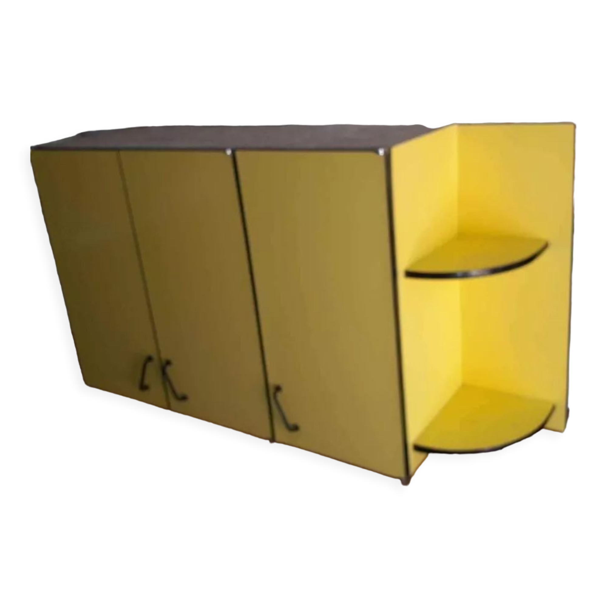 Meuble formica jaune