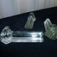 Set of 12 antique glass knife holders art deco style