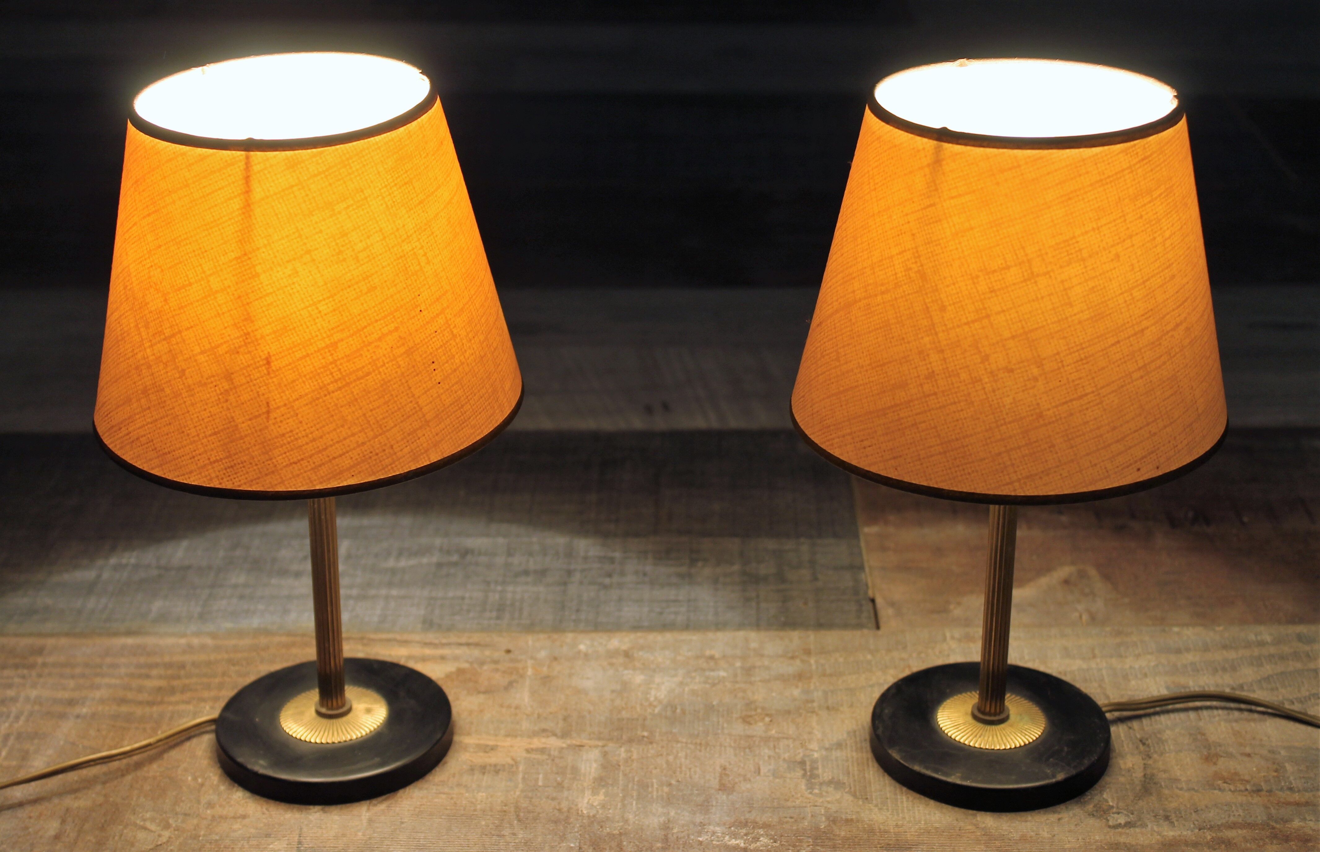 Pair of bedside lamps 1950