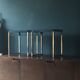 Paire de tables de chevet plexi et chrome