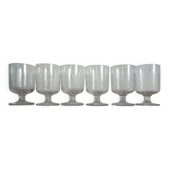 Set of 6 vintage cut crystal wine glasses.