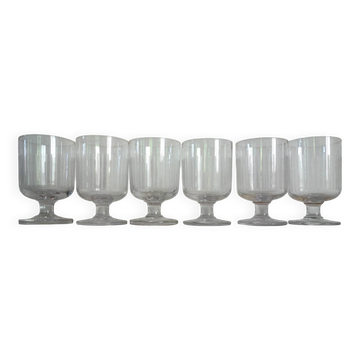Set of 6 vintage cut crystal wine glasses.