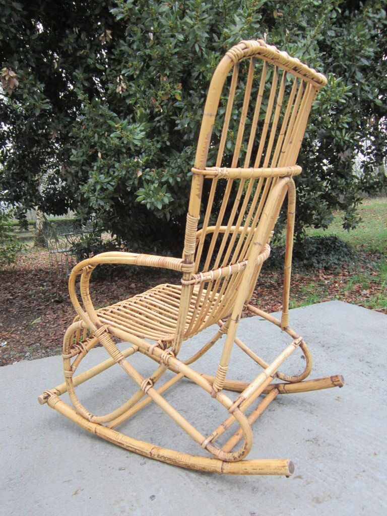Rocking rattan 60s
