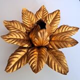 Plafonnier doré fleur
