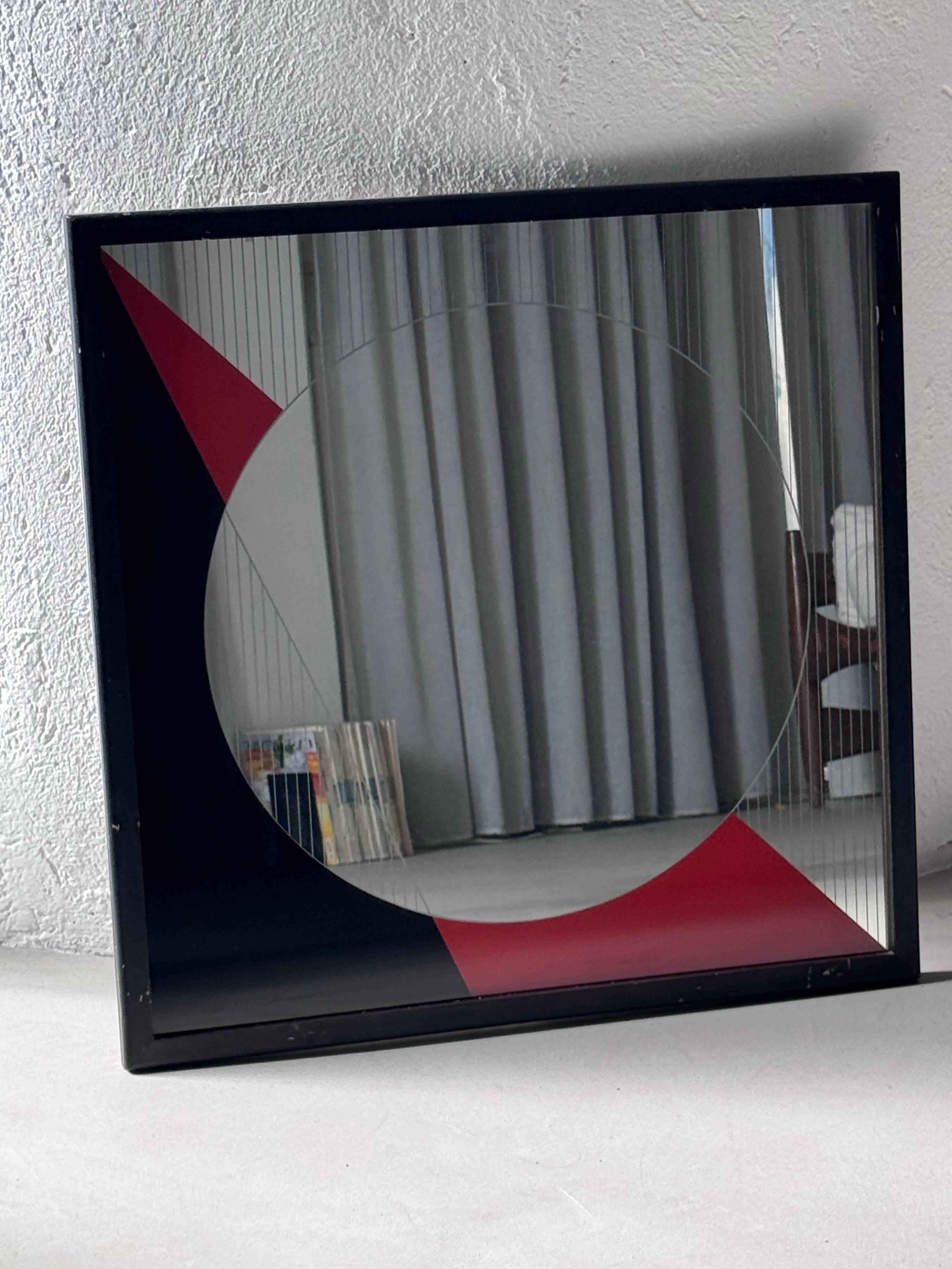 Eugenio Carmi Art Mirror 1970's Italian Decorative