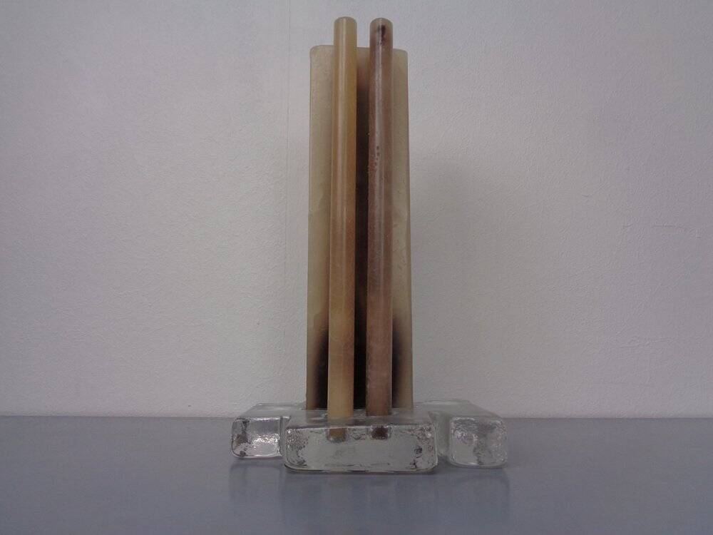 Scandinavian Glass Candleholder, 1960s